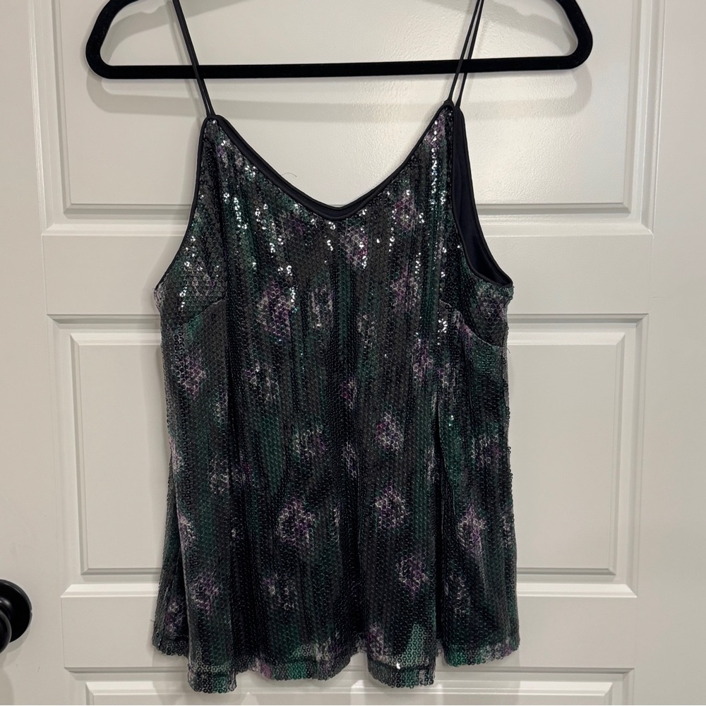 Scoop Set Two Pieces Tank Top And Pencil Skirt Sequins Large Glam NYE Party - Picture 4 of 8